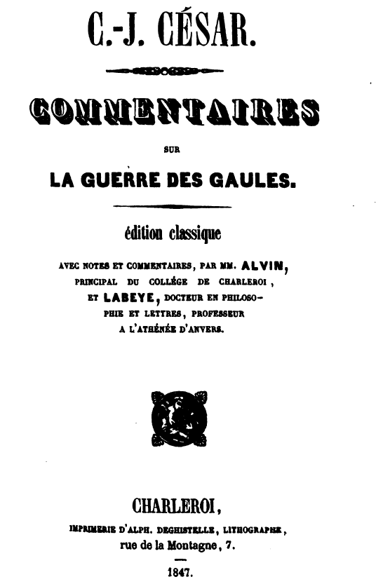 Commentaires sur la guerre des Gaules